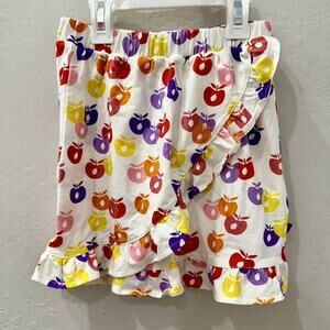 NWT Smafolk Colorful Apples Ruffle Skirt